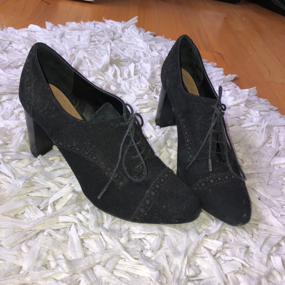 Black Lace-Up Heels